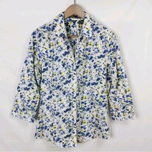 Eddie Bauer Tall Large Wrinkle Resist Floral Top H